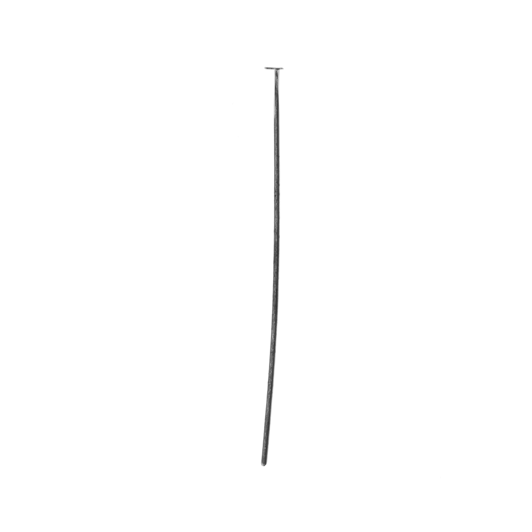 Flat Head Pins, Antique Silver, Alloy, 1.97 inch, 20 Gauge, Sold Per pkg of 45