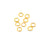 Gold-Plated Jump Rings, 4mm, 21 Gauge, 20+ pcs per bag