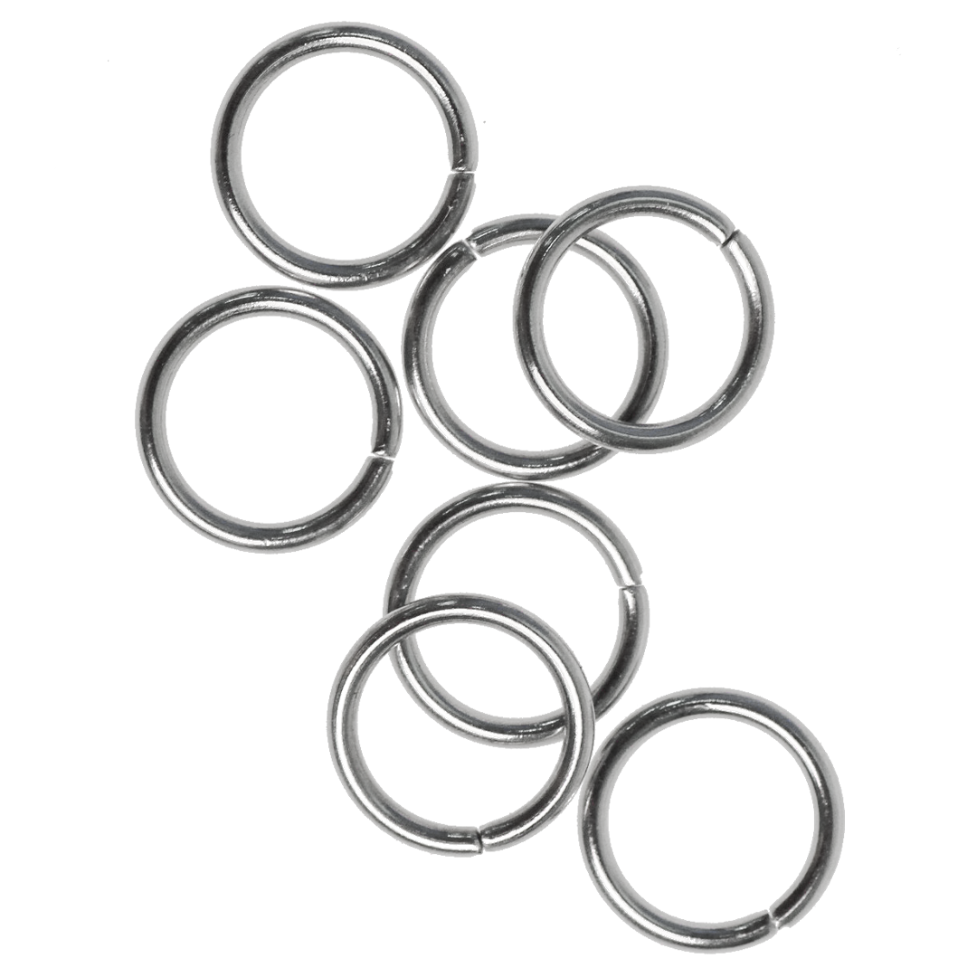 Jump Rings, Silver, Stainless Steel, Round, 10mm, 16 Gauge, Sold Per pkg of 70