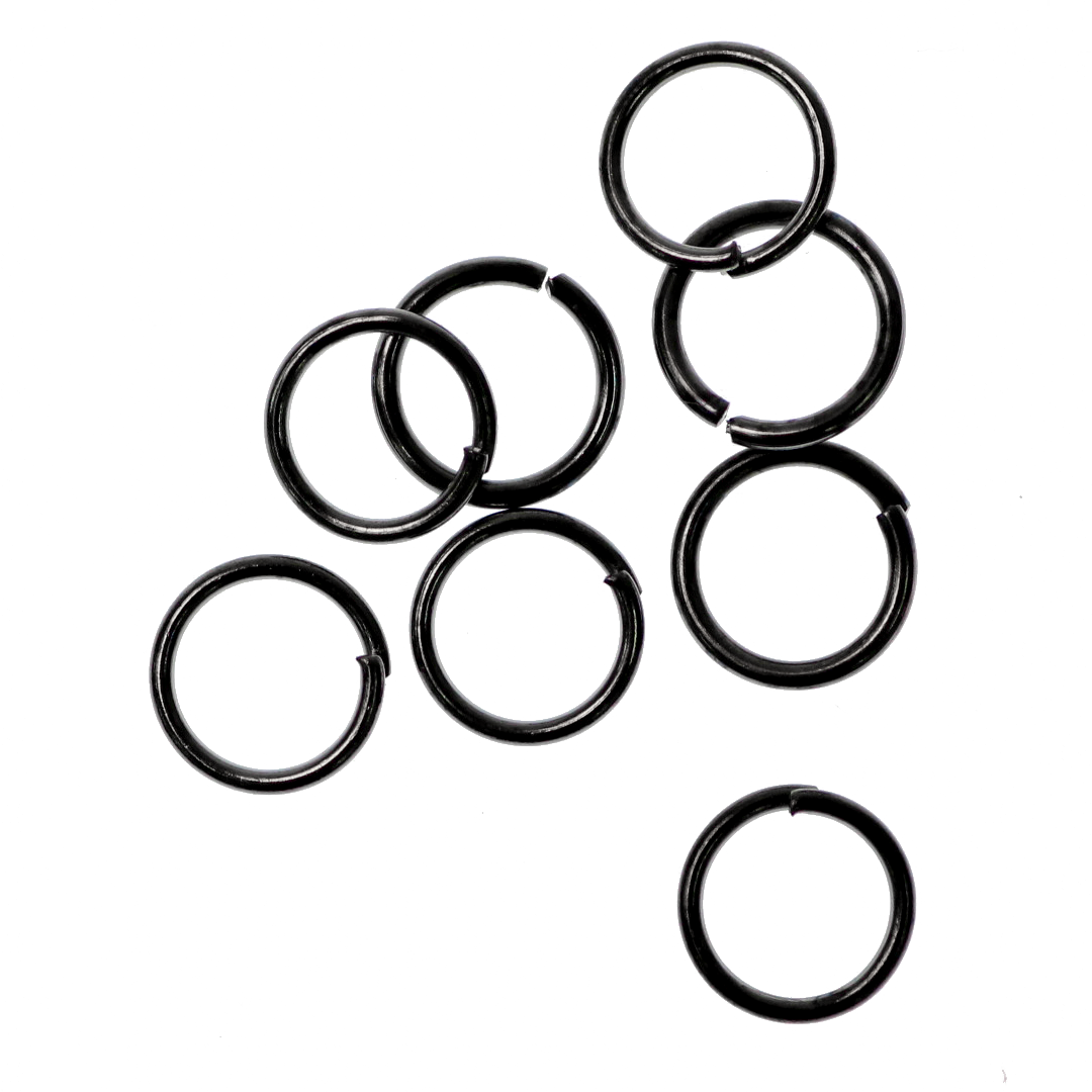 Jump Rings, Open, Gunmetal, Alloy, Round, Available in Multiple Sizes and Gauges