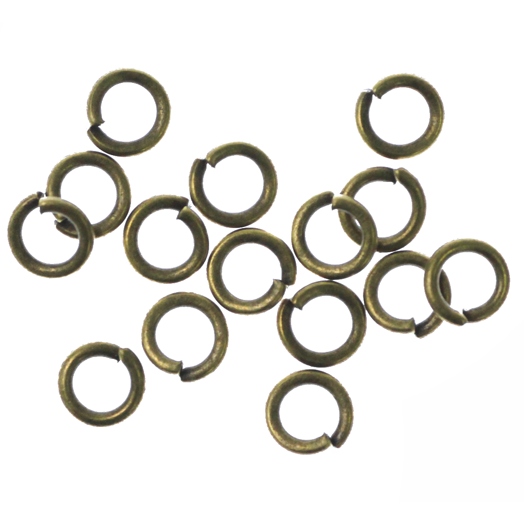 Jump Rings, Open, Brass, Alloy, Round, 19 Gauge, Available in Multiple Sizes