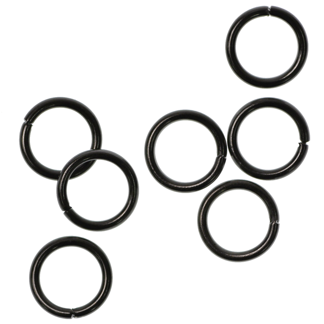 Jump Rings, Open, Gunmetal, Alloy, Round, Available in Multiple Sizes and Gauges