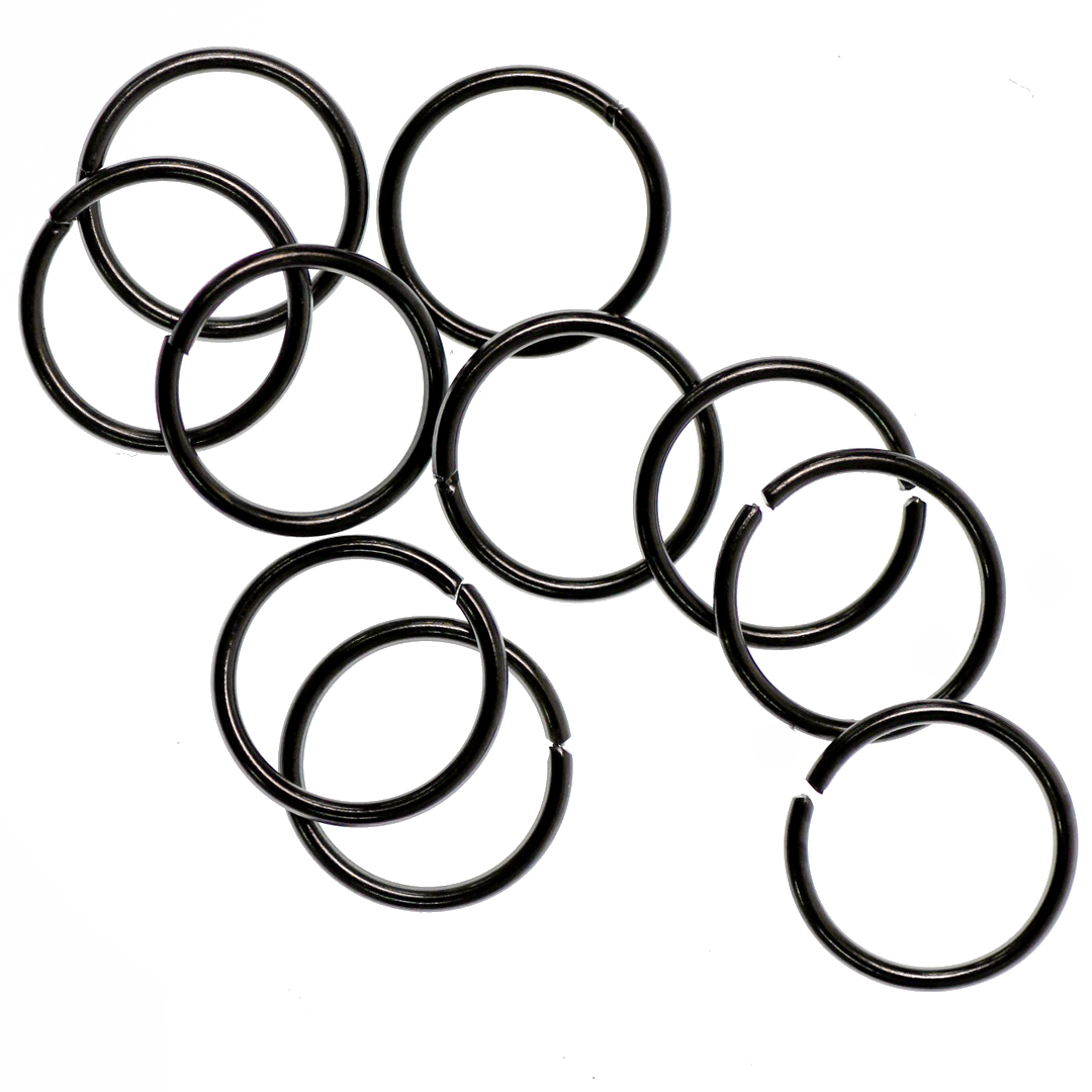 Jump Rings, Open, Gunmetal, Alloy, Round, Available in Multiple Sizes and Gauges