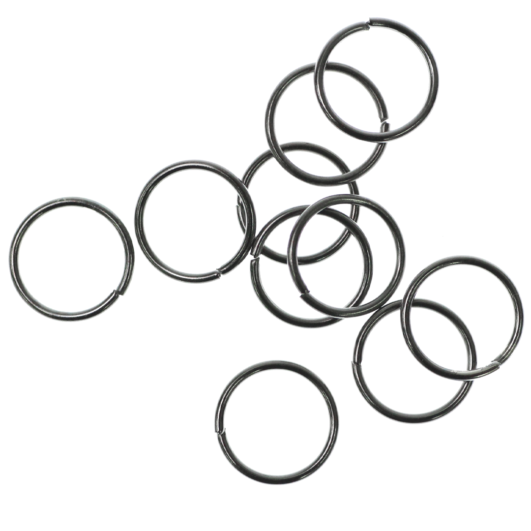 Jump Rings, Open, Gunmetal, Alloy, Round, Available in Multiple Sizes and Gauges