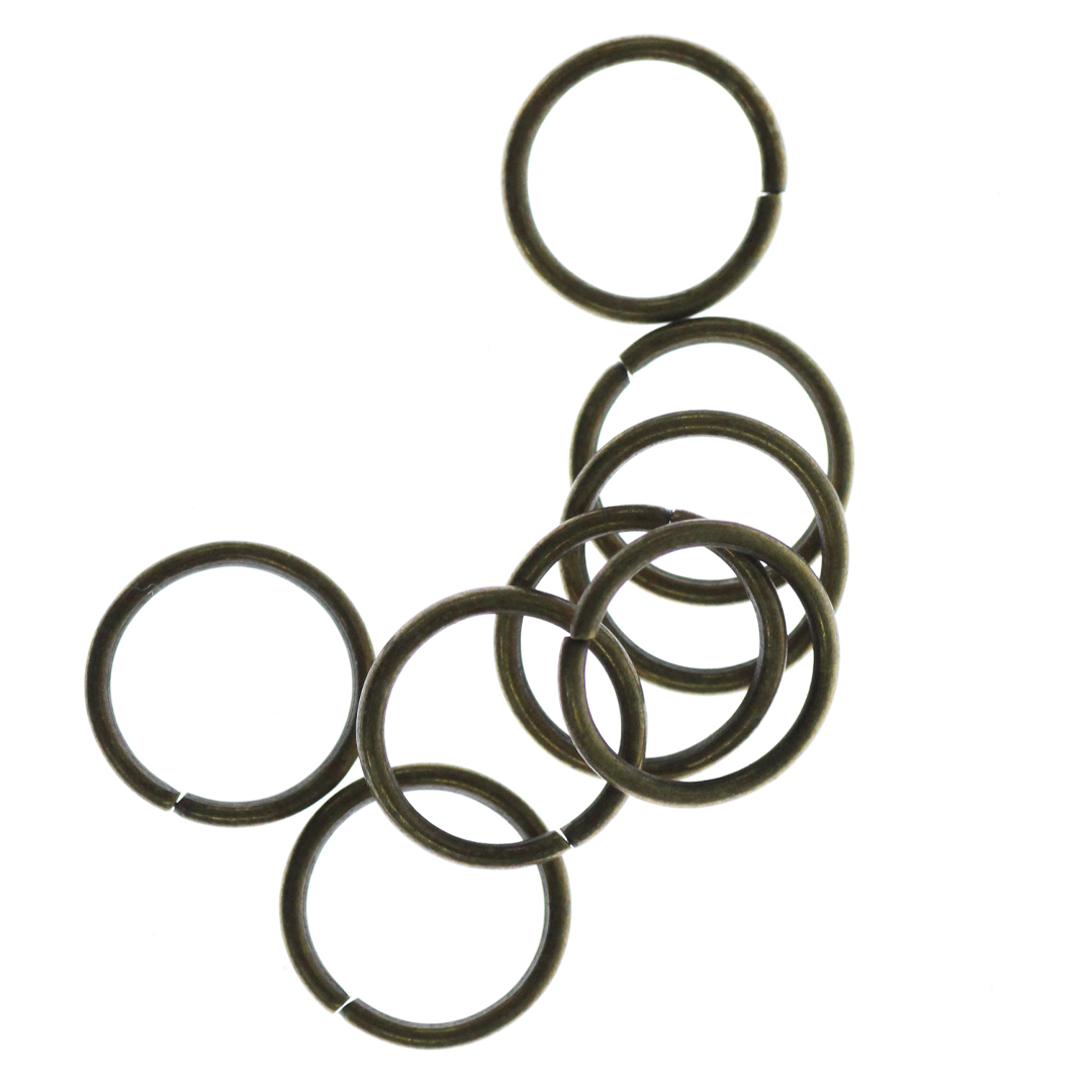 Jump Rings, Brass, Alloy, Round, 10mm, 18 Gauge, Sold Per pkg of 50+