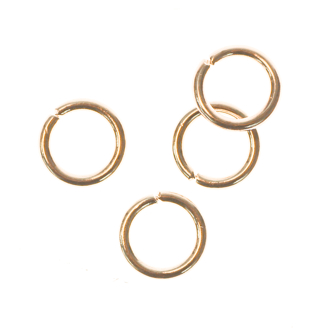 Jump Rings, Rose Gold, Alloy, Round, 8mm, 20 Gauge, Sold Per Pkg Approx 200