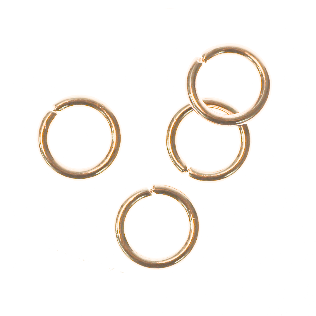 Jump Rings, Rose Gold, Alloy, Round, 8mm, 16 Gauge, Sold Per Pkg Approx 50