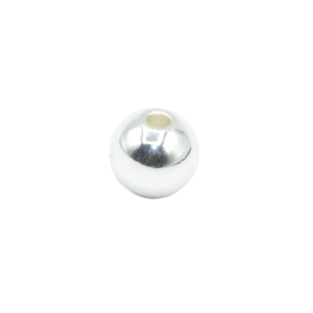 Spacers, Round, Silver-Plated, 6mm x 5.3mm, Sold Per pkg of 10
