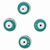 Spacer Bead, Evil Eye, Alloy, 7.8mm X 6.4mm, 6 pcs/bag, Available in Various Colors