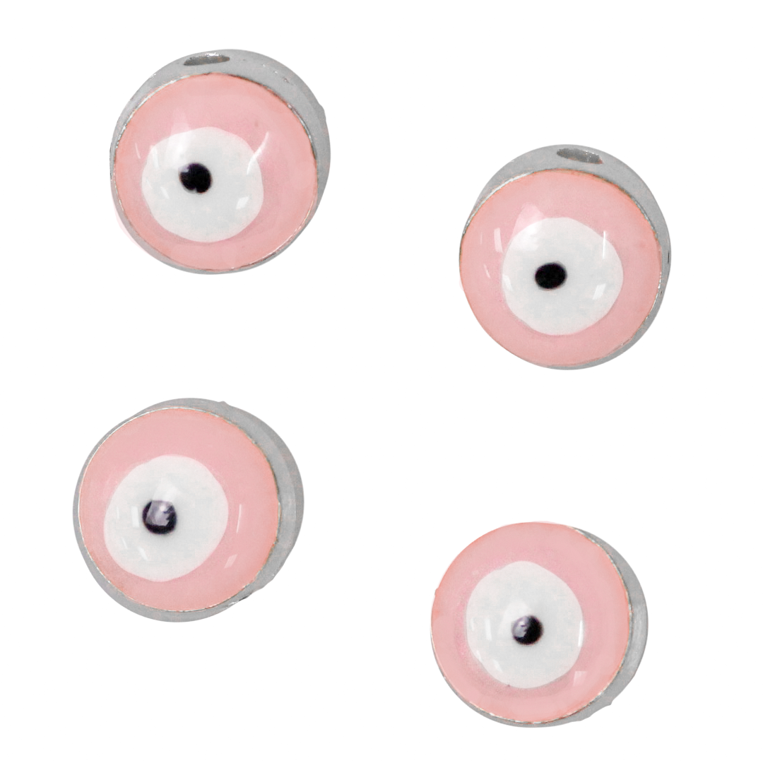 Spacer Bead, Evil Eye, Alloy, 7.8mm X 6.4mm, 6 pcs/bag, Available in Various Colors