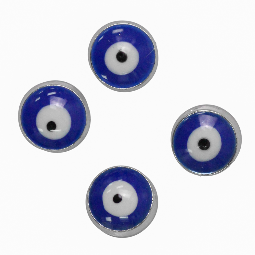 Spacer Bead, Evil Eye, Alloy, 7.8mm X 6.4mm, 6 pcs/bag, Available in Various Colors