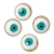Spacer Bead, Evil Eye, Alloy, 7.8mm X 6.4mm, 6 pcs/bag, Available in Various Colors