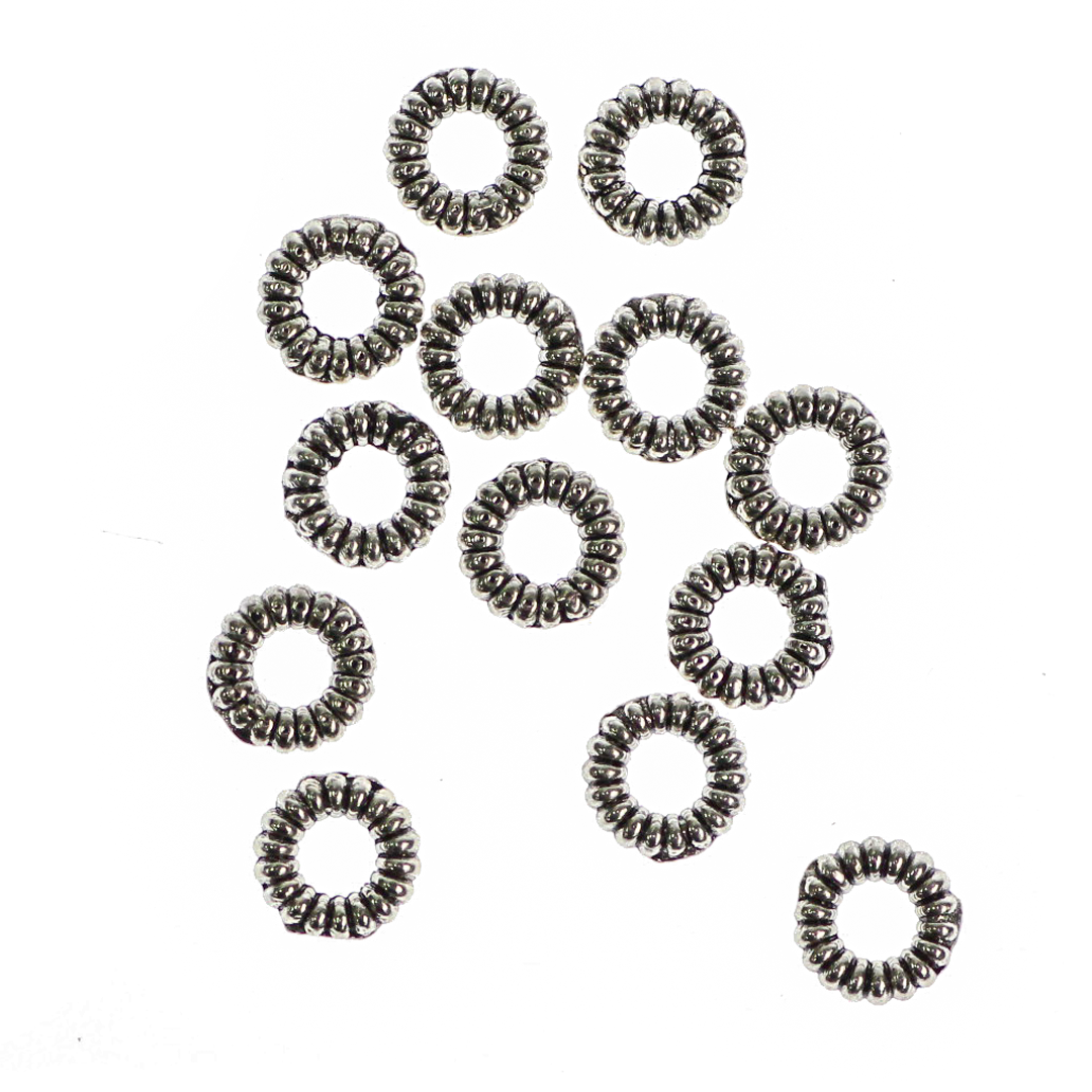 Spacers, Coiled Rope Spacer, Alloy, 4.5mm, Approx 100 pcs per bag, Available in Multiple Colours