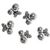 Spacer, Apple with leaves, Silver, Alloy, 11mm x 11mm x 3mm, Sold Per pkg of 12