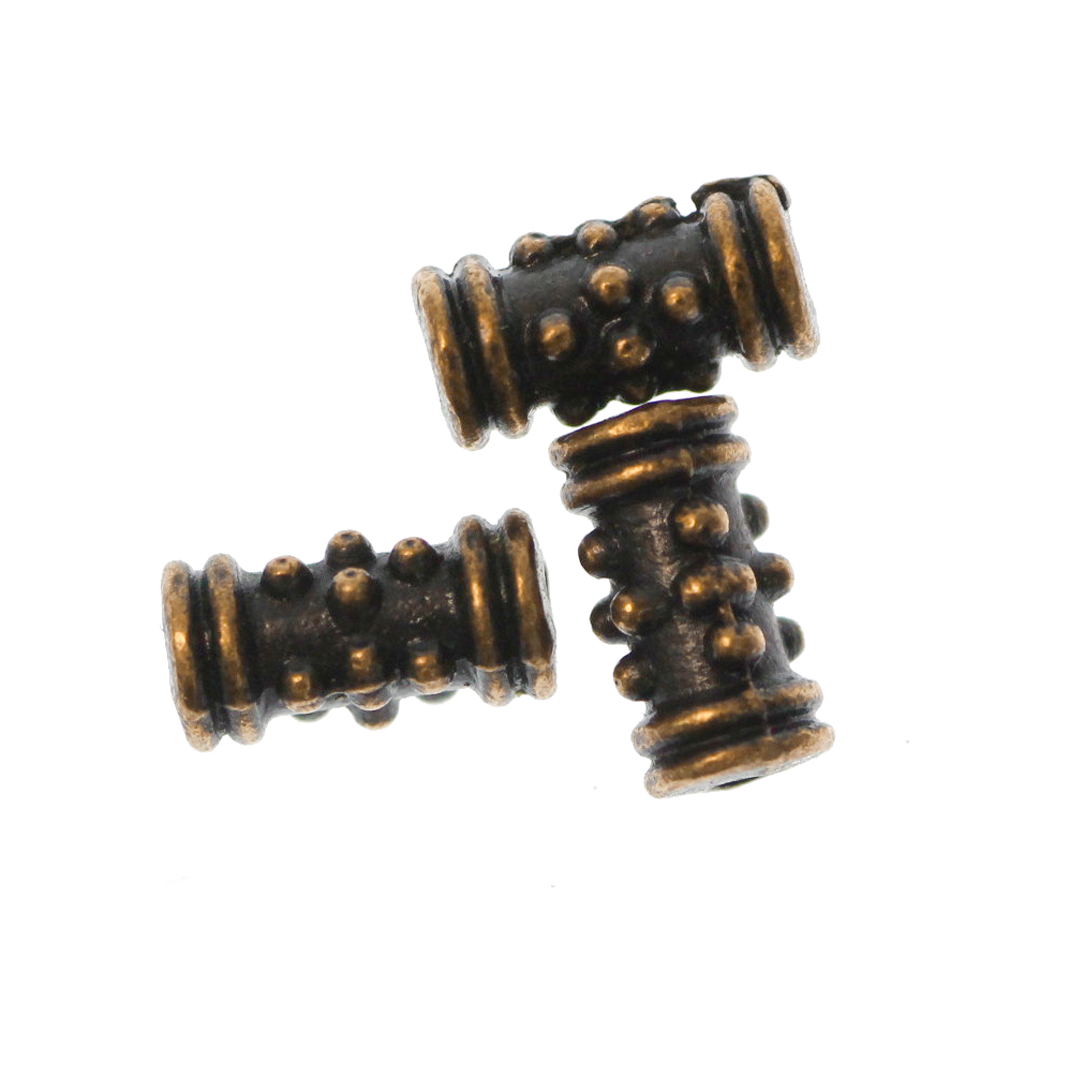 Spacers, Tube Bead, Alloy, Antique Copper, 7mm x 3.5mm, Sold Per pkg of 35+