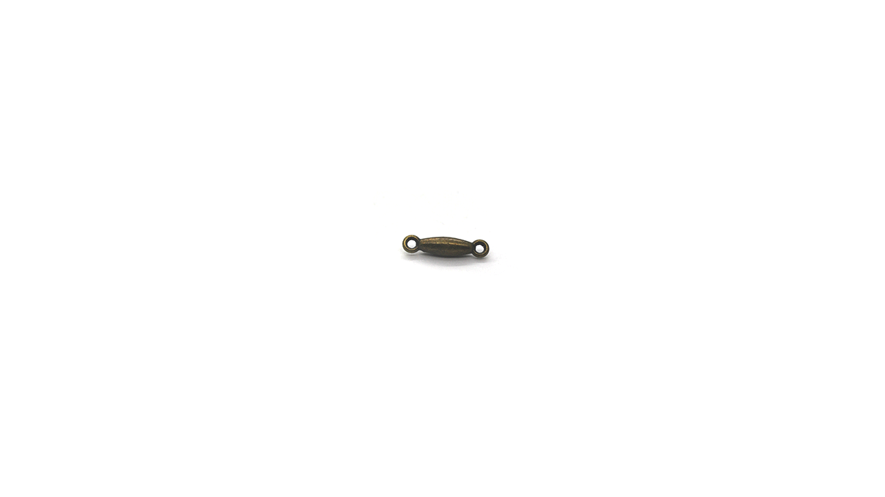 Connector, Long Connector, Brass, Alloy, 17mm x 4mm, Sold Per pkg of 12