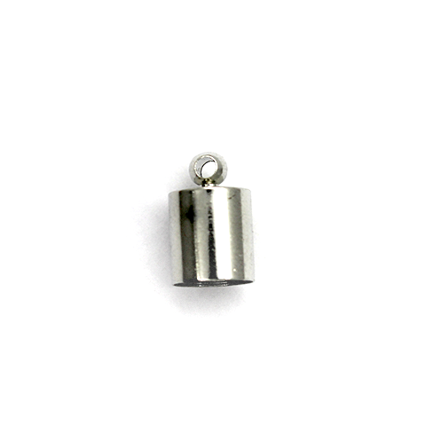 Terminator, Cord End Caps, Silver, Alloy, 11mm x 7mm, Sold Per pkg of 8