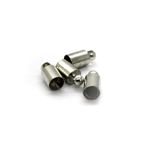 Terminator, Cord Ends Caps, Silver, Alloy, 9mm x 4mm, Sold Per pkg of 10
