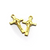 Pendant, Crucifix, Gold, Alloy, 23mm X 13mm, Sold Per pkg of 10