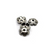 Bead Cap, Flower, Alloy, Silver, 10mm x 10mm, Sold Per pkg of 15