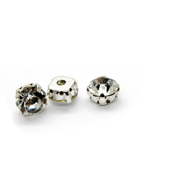 Chaton Montees, Alloy, Silver, 4mm x 4mm, Sold per pkg of 35