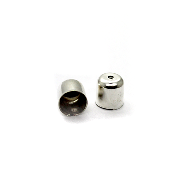 Terminator, Cord Ends, Bright Silver, Alloy, 7mm x 7mm, Sold Per pkg of  8