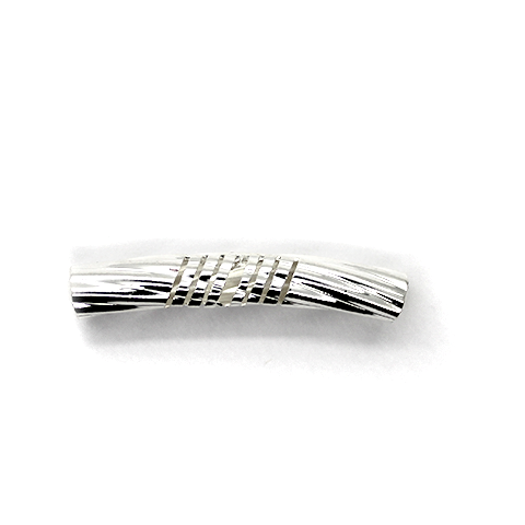 Spacers, Tube Spacer, Alloy, Silver, 31mm x 4.5mm, Sold Per pkg of 6