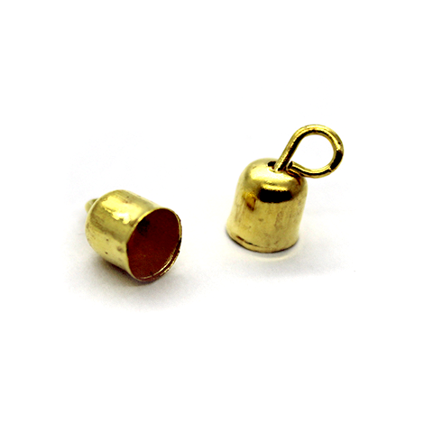 Terminator, Cord Ends, Gold, Alloy, 6mm x 6mm, Sold Per pkg of 12