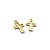 Charm, Cross, Gold, Alloy, 17mm x 10mm, Sold Per pkg of 12