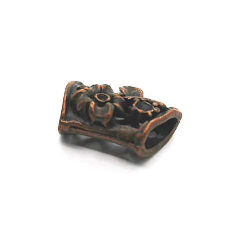 Pendants, Flower Awareness, Silver, Copper, 24mm x 14mm,  Sold Per pkg 1