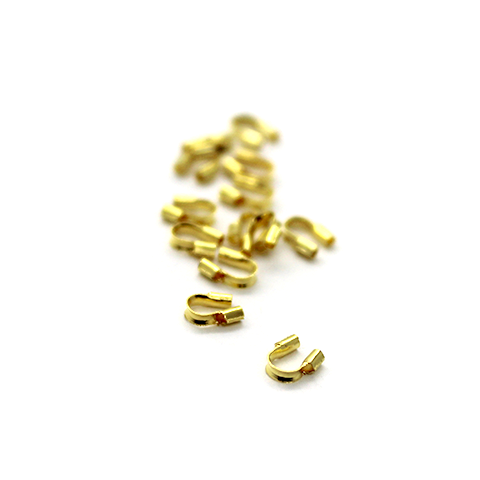 Terminators, Wire Guards, Bright Gold, Alloy, 4mm X 3mm, Sold Per pkg of 35+ pcs