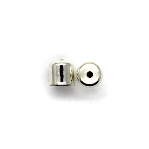 Terminator, Cord Ends, Silver, Alloy, 6mm x 6mm, Sold Per pkg of 20