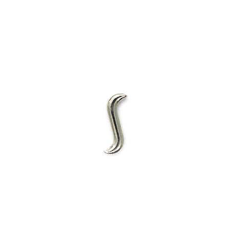 Spacers, S Long Spacer, Alloy, Silver, 18mm X 6mm X 3mm, Sold Per pkg of 10