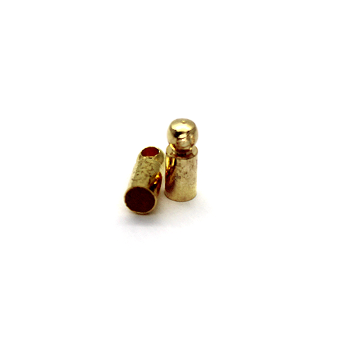 Terminator, Cord Ends, Gold, Alloy, 8mm x 3mm, Sold Per pkg of 16