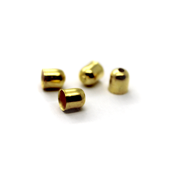 Terminator, Cord Ends, Gold, Alloy, 6mm x 5mm, Sold Per pkg of 30