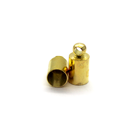 Terminator, Cord Ends, Gold, Alloy, 10mm x 5mm, Sold Per pkg of 12