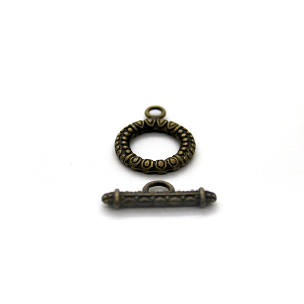 Clasp, Toggle Clasp, Brass, Alloy,  Sold Per pkg of 2