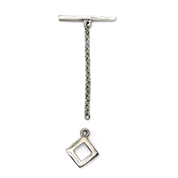 Clasp, Toggle Clasp, Silver, Alloy (Nickel Free), Sold Per pkg of 1