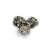 Bead Cap, Flower Bead Cap, Alloy, Silver, 12mm x 12mm, Sold Per pkg of 10