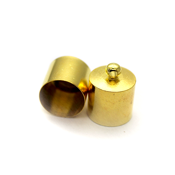 Terminator, Cord Ends, Gold, Alloy, 13.5mm x 10mm, Sold Per pkg of 10