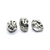 Spacers, Rock Like Spacer, Alloy, Silver, 11mm x 8mm x 7mm, Sold Per pkg of 6
