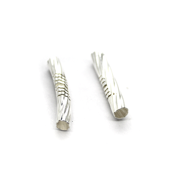 Spacers, Tube Spacer, Alloy, Silver, 5mm X 32mm X 5mm, Sold Per pkg of 6
