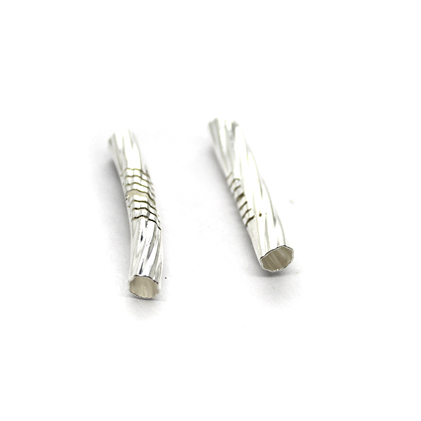 Spacers, Tube Spacer, Alloy, Silver, 31mm x 4.5mm, Sold Per pkg of 6