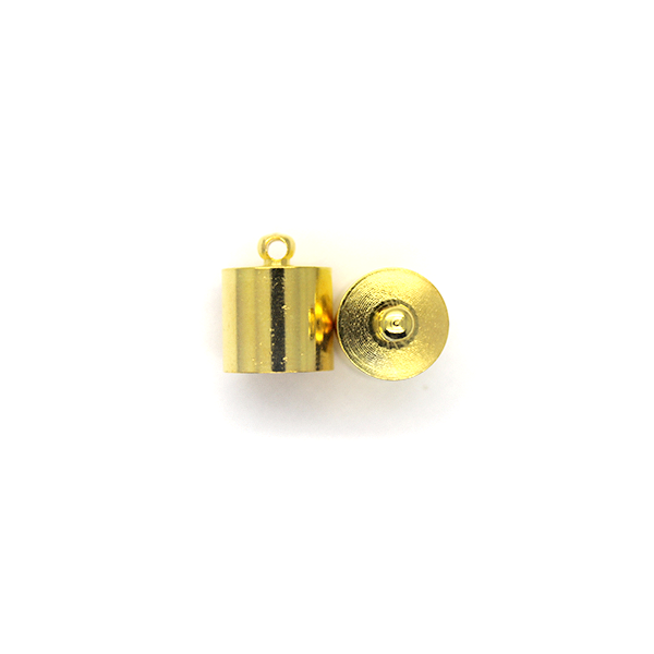 Terminator, Cord Ends, Gold, Alloy, 14mm x 11mm, Sold Per pkg of 4