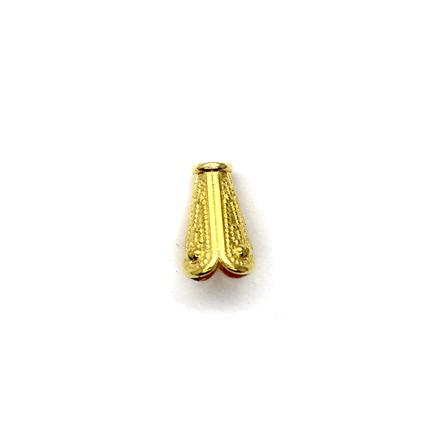 Bead Cone, Alloy, Bright Gold, 12mm x 7mm, Sold Per pkg of 10