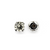Chaton Montees, Alloy. Silver, 8mm x 5mm, Sold per pkg of 12