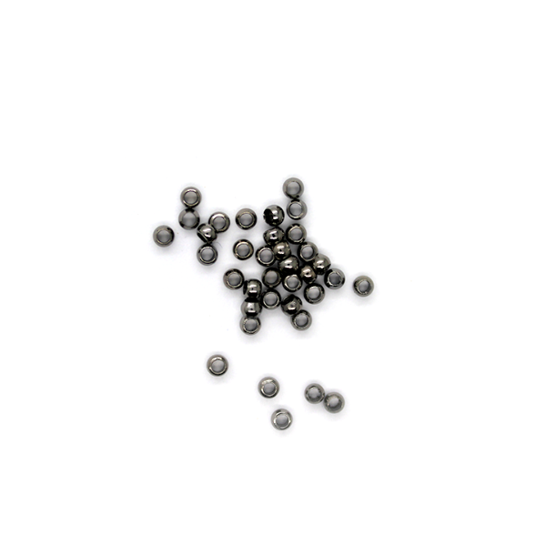 Crimps, Beads, Gunmetal, Alloy, 3mm x 3mm, Sold Per pkg of 85