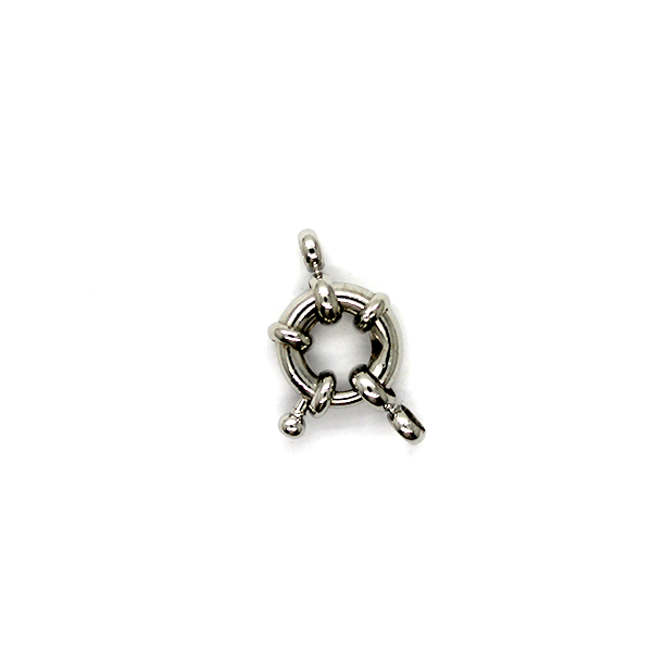 Clasp, Spring Clasp, Silver, Alloy, 15mm x 11mm, Sold Per pkg of 1