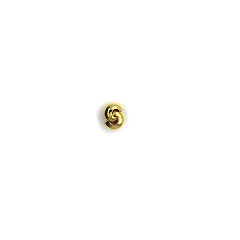 Crimps, Cover, Gold, Alloy, 5mm, Sold Per pkg of 36