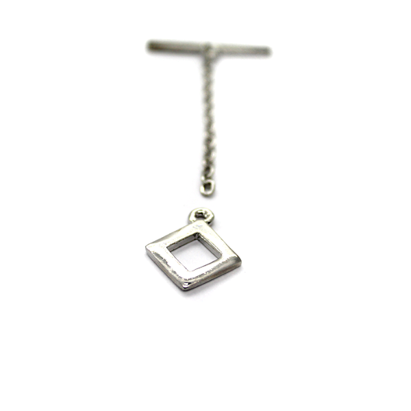 Clasp, Toggle Clasp, Silver, Alloy (Nickel Free), Sold Per pkg of 1